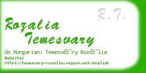 rozalia temesvary business card